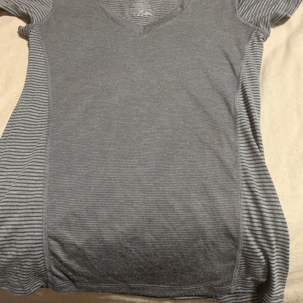 Black and gray striped tshirt